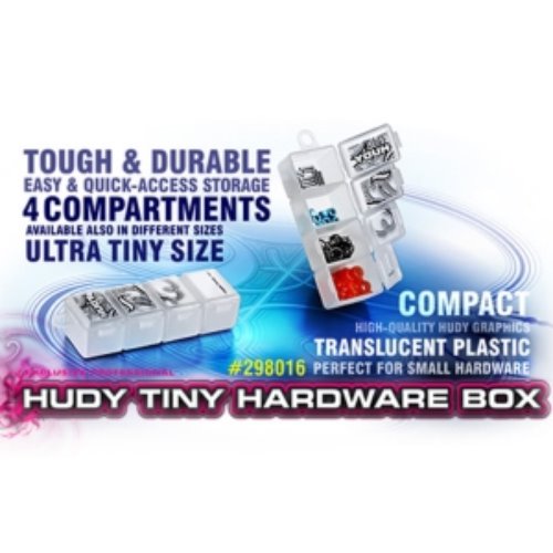 [298016] HUDY Tiny Hardware Box - 4-Compartments - 88 x 30mm (휴디 각종 파트 박스)