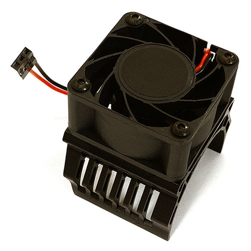 [#C28604BLACK] 42mm Motor Heatsink+40x40mm Cooling Fan 17k rpm for 1/10 Summit &amp; E-Revo (Black)
