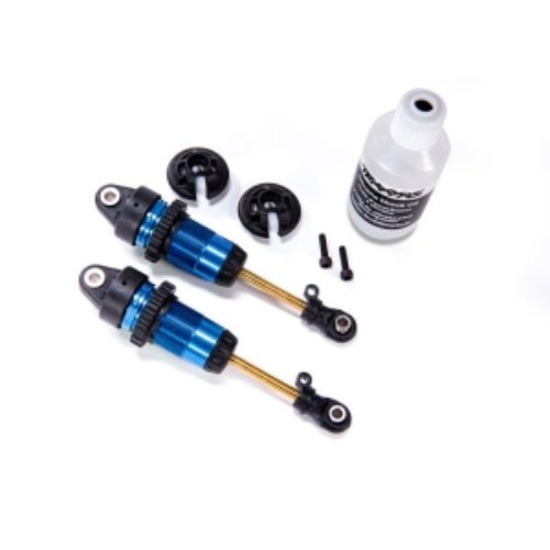 AX7461 Shocks, GTR long blue-anodized, PTFE-coated bodies with TiN shafts