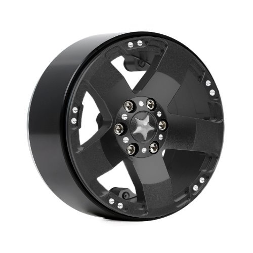 [R30342]2.2 CN10 Aluminum beadlock wheels (Black) (4)