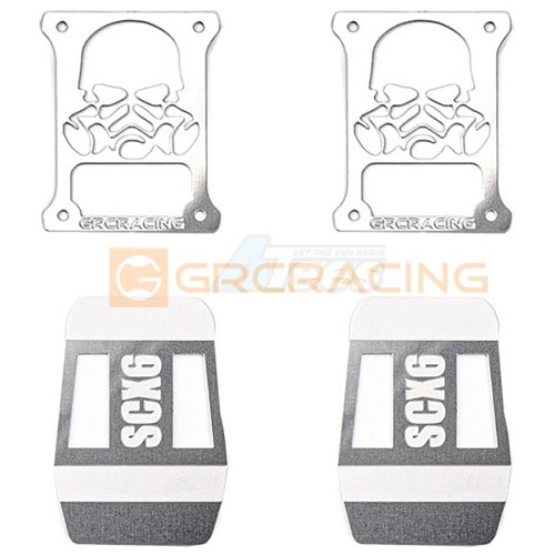 [#GRC/G173RAS] Stainless Steel Tail Light Guard Type A for SCX6 Wrangler (Silver)