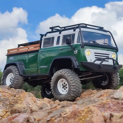 [매장입고][#90100090] [완성품] 1/10 JT4 4x4 Scale Rock Crawler ARTR (Green) : Jeep M677 Cargo Pickup Truck (크로스알씨 스케일 트럭)