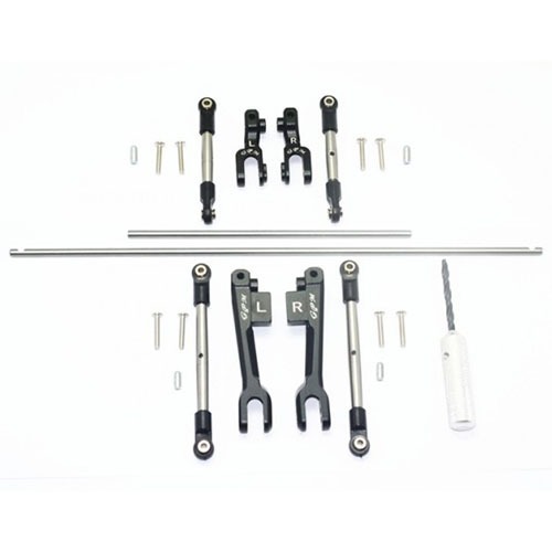 [#SUDR312FRS-BK] Stainless Steel Front+Rear Sway Bar &amp; Aluminum Sway Bar Arm &amp; Stainless Steel Linkage (for Traxxas UDR)