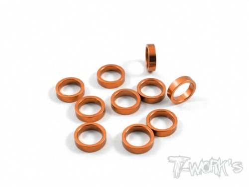 [TA-050O]Aluminum 6x8x2.0mm Shim 10pcs ( Orange )