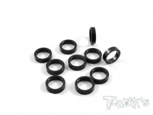 [TA-050BK]Aluminum 6x8x2.0mm Shim 10pcs ( Black )