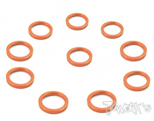 [TA-049O]Aluminum 6x8x1.0mm Shim 10pcs ( Orange )