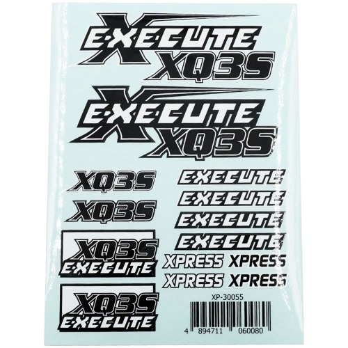 [XP-30055] Execute XQ3S Logo Sticker Decal A6 (148x105mm) for XQ3S