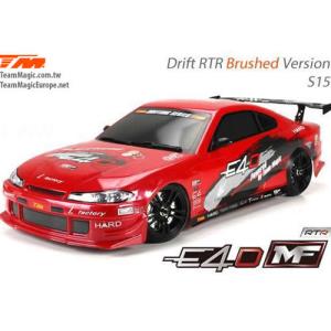 (풀 카본-RTR 전동 드리프트) E4D MF Drift Car Silver Ver. RTR-S15