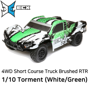 1/10 Torment 4WD SCT Brushed RTR, White/Green