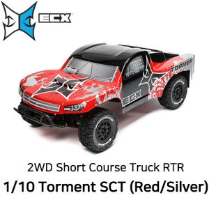 1/10 2WD Torment SCT Brushed, LiPo: Red/Silver RTR