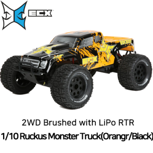 [1:10 몬스터 트럭 리포버전]1/10 2wd Ruckus Monster Truck BD, Lipo:Blk/Org RTR