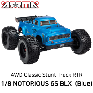 [매장입고]AR106036 ARRMA 1:8 NOTORIOUS 6S Classic Stunt Truck RTR Blue