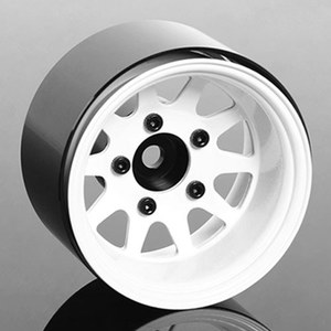 [#Z-W0284] [4개] Deep Dish Wagon 1.55&quot; Stamped Steel Beadlock Wheels (White)
