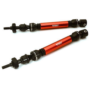 [#C28209RED] HD Steel Front Universal Drive Shaft (2) for Traxxas 1/10 Slash &amp; Stampede 4X4 (Red)
