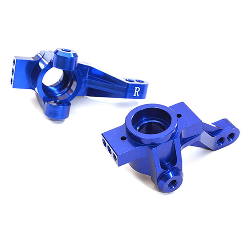 [#C28348BLUE] Billet Machined Steering Knuckles for Traxxas 1/10 4-Tec 2.0
