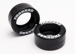 AX5185 Tires rubber (2) (fits Traxxas wheelie bar wheels)