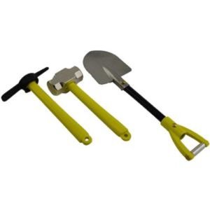 (스케일 악세서리) Metal Hammer Pickaxe and Shovel Set - Yellow for 1/10 RC Crawler