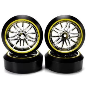 (본딩완료 / 한대분) 1:10 Scale KF Star ring Drift Tire Set-Yellow (4)