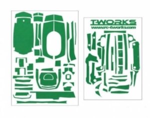Green Metal Chrome Radio Skin Sticker (Sanwa &amp; Airtronics M17) (#TS-044MG)