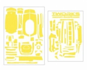 [TS-044Y]3D Light Yellow Graphite Sticker (Sanwa&amp;Airtronics M17)