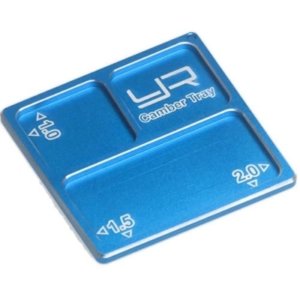 Yeah Racing 2 In 1 Aluminum Camber Gauge Tray 1.0 1.5 2 Angles Blue For 1/10