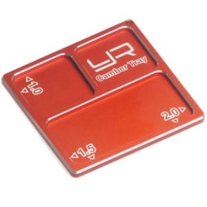 Yeah Racing 2 In 1 Aluminum Camber Gauge Tray 1.0 1.5 2 Angles Orange For 1/10