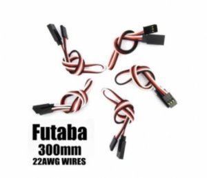 [EA-007-5]Futaba Extension with 22 AWG heavy wires 300mm 5pcs.