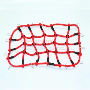 [#ZSP010-R] Elastic Cargo Netting for Crawlers (for TRX-4｜20 x 11cm) - Red