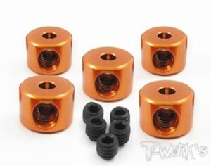 [TA-020O]Aluminum 2mm Bore Collar ( Orange )each 5pcs