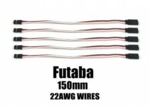 [EA-004-5]Futaba Extension with 22 AWG heavy wires 150mm 5pcs.