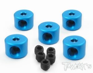 [TA-020TB]Aluminum 2mm Bore Collar ( Tamiya Blue ) each 5pcs