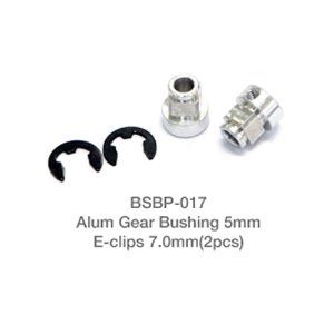 BSBP-017 Alum Gear Bushing 5mm E-clips 7.0mm (2pcs) (오프로드 스타터박스용 부품)