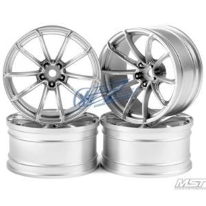 MST Flat silver GTR wheel offset 9 (4 PCS)