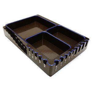 Universal Workbench Organizer 120x80x20mm Workstation Tray (Blue)