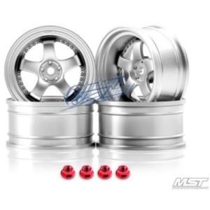 MST Flat silver SP1 1/10 Drift Car Wheels offset 9 (4 PCS)