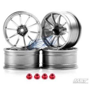 MST Paint silver RS II 1/10 Drift Car Wheels offset 7 (4 PCS)