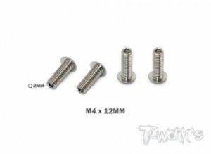 4x12mm 64 Titanium Down Stop Screws 4pcs. (#TP-087-D)