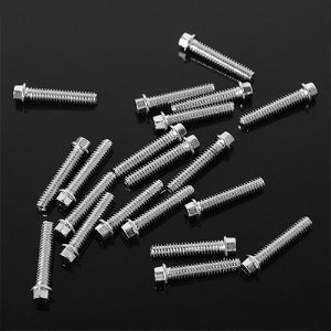 [#Z-S0622] Miniature Scale Hex Bolts (M2 x 10mm) (Silver)