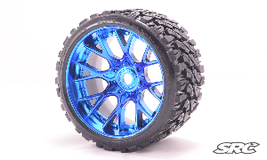 [매장입고][SRC1002BC]Terrain Crusher Offroad Beltedtire Blue wheels 1/2 offset W/ WHD (146mm Diameter) 2pcs