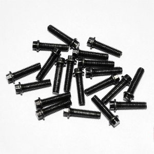 [#Z-S0381] Miniature Scale Hex Bolts (M2.5 x 10mm) (Black)