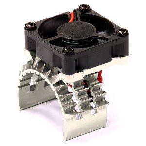 [#T8635SILVER] T2 Motor Heatsink w/ Cooling Fan for Traxxas 1/10 Stampede 4X4 &amp; Slash 4X4 (Silver) w/후타바 커넥터(수)
