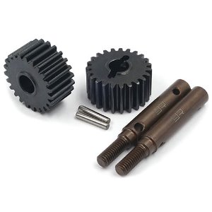 [#TRX4-066] [2개입] 23T HD Tool Steel Shaft &amp; Steel Portal Drive Output Spindle Gear for Traxxas TRX-4