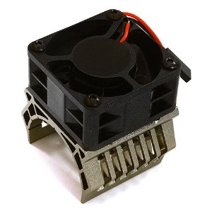 [#C28604GREY] 42mm Motor Heatsink+40x40mm Cooling Fan 17k rpm for 1/10 Summit &amp; E-Revo (Grey)