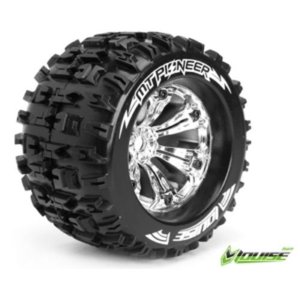 [L-T3218CH] MT-PIONEER SPORT Compound / Chrome Rim / 1/2&quot; OFFSET 1/8 Scale Traxxas Style Bead 3.8” Monster Truck (2) (반대분)