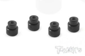 [TA-077BK]Aluminum Nut for 1/10 Set-up Wheel 4pcs. (Black)
