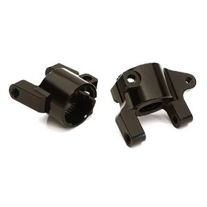 CNC Alloy Machined Front Caster Blocks for Axial 1/10 SCX10 II (#90046-47) (Black)