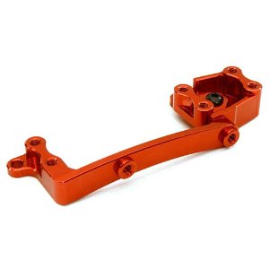 CNC Machined Alloy Steering Servo Mount for Axial 1/10 SCX10 II (#90046-47) (Red)