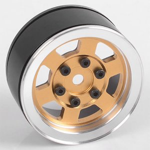 [#VVV-C0808] [4개] Six-Spoke 1.55&quot; Internal Beadlock Wheels (Gold)