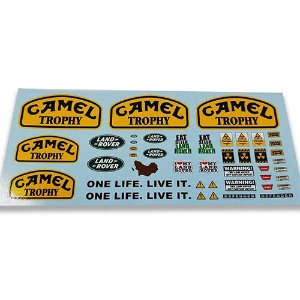 [#WO/AT003] 1/10 Camel Trophy Water Transfer Decal (수전사 데칼 229 x 105mm)