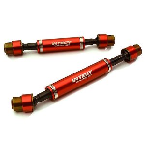 Billet Machined Center Drive Shafts for Traxxas TRX-4 Crawler 12.3in &amp; 12.8in WB (Red)
